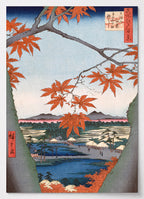 Utagawa Hiroshige - Maple Trees at Mama