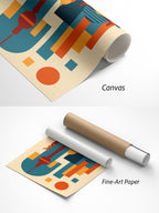 Abstraktes Berlin Poster auf Canvas und Fine-Art-Papier im Materialvergleich