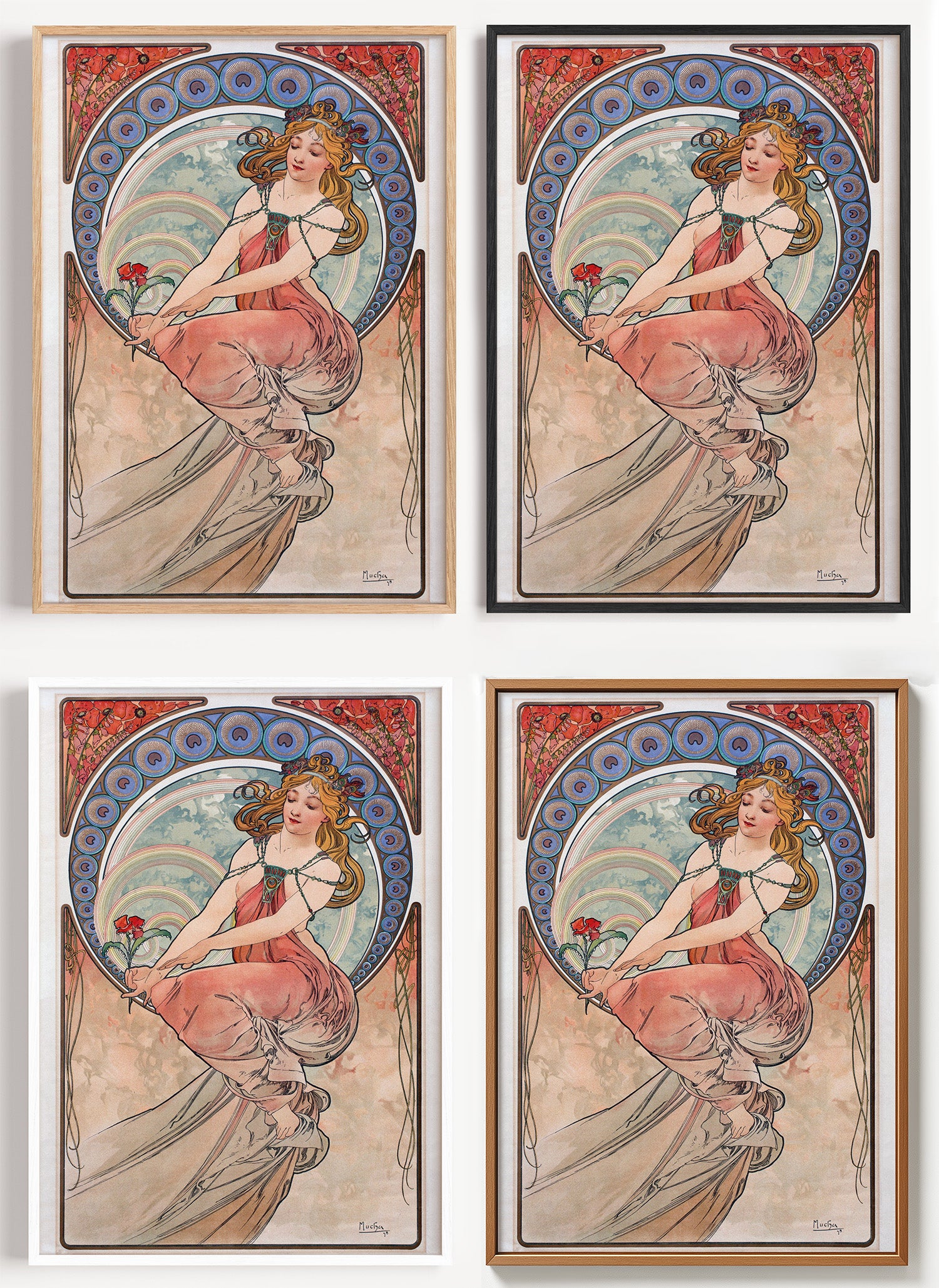 Mucha Poster La Peinture als Wandbild auf Papier oder Leinwand