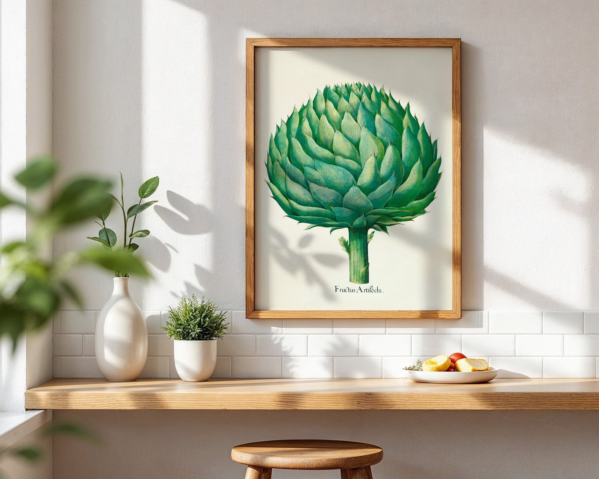 Artischocken Poster gerahmt in der Küche
