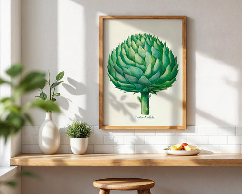 Artischocken Poster gerahmt in der Küche