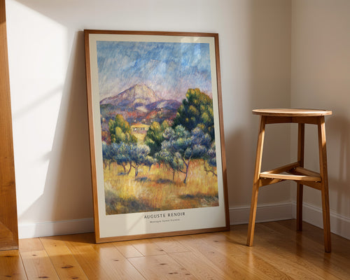 Renoir Landschaftsposter gerahmt im Wohnzimmer