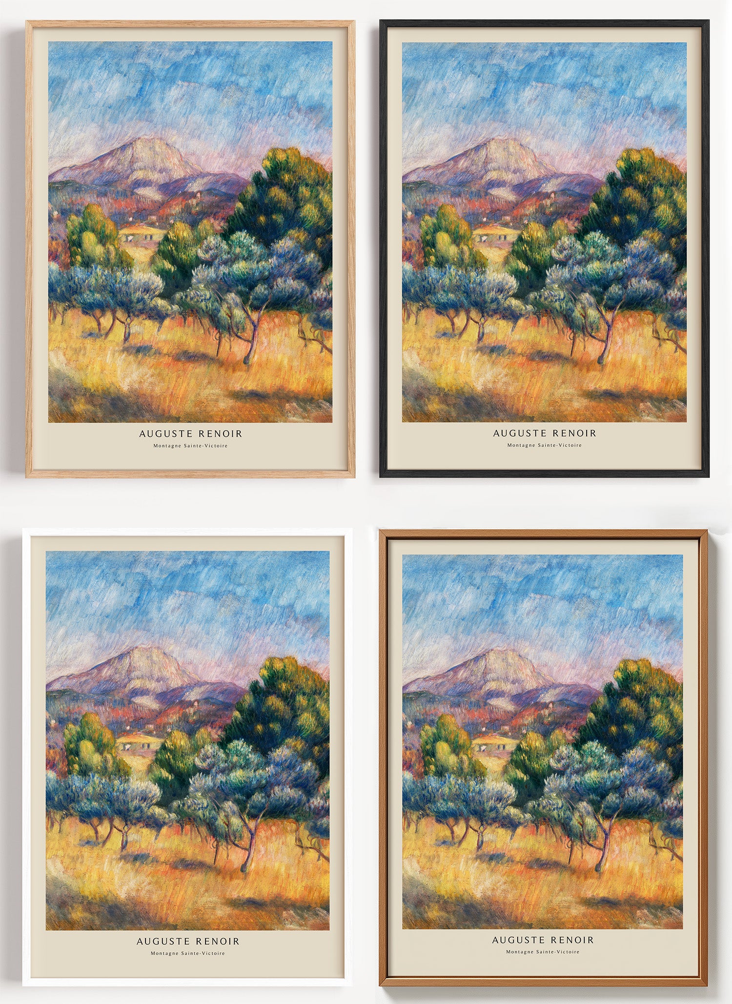 Renoir Poster Montagne Sainte-Victoire als Wandbild auf Papier oder Leinwand