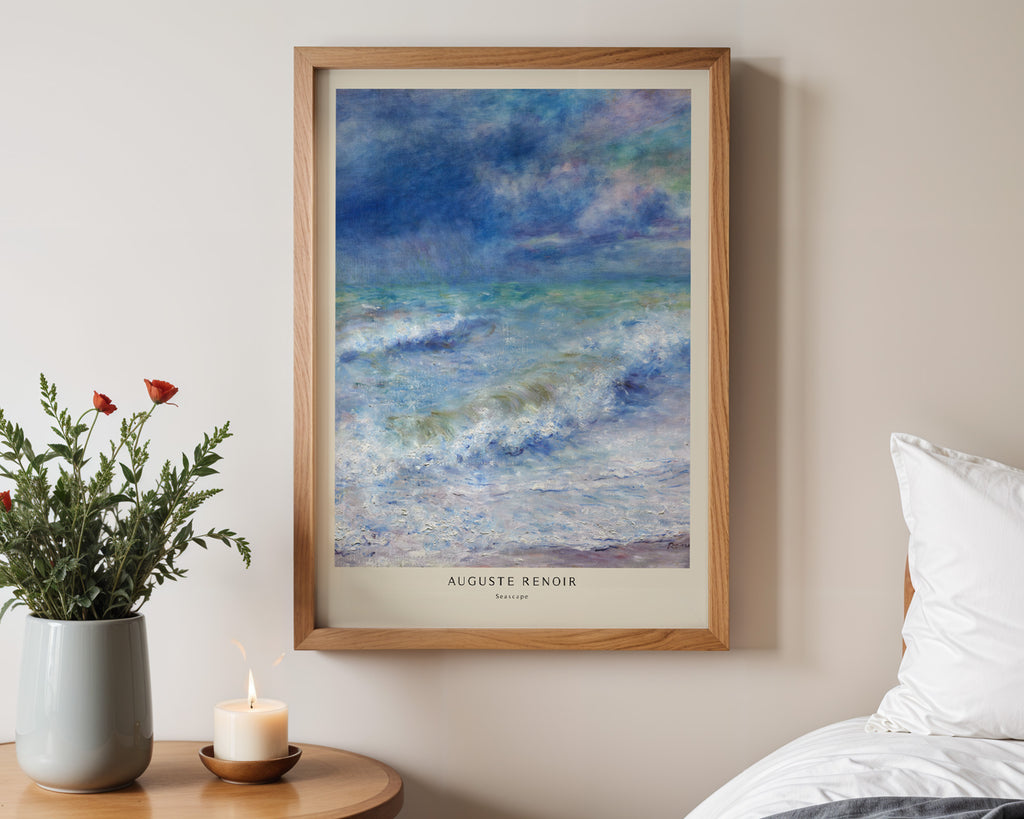 Maritimes Renoir Poster gerahmt im Schlafzimmer