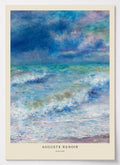 Auguste Renoir Poster mit impressionistischen Meereswellen in Türkis und Blau