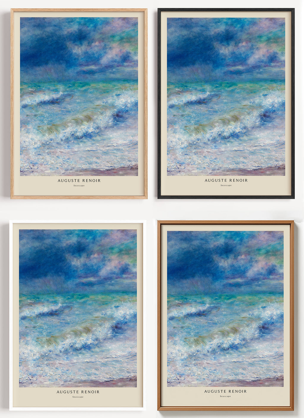 Renoir Poster Seascape als Wandbild auf Papier oder Leinwand
