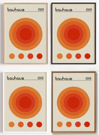 Bauhaus Poster Farbenlehre Orange als Wandbild auf Papier oder Leinwand