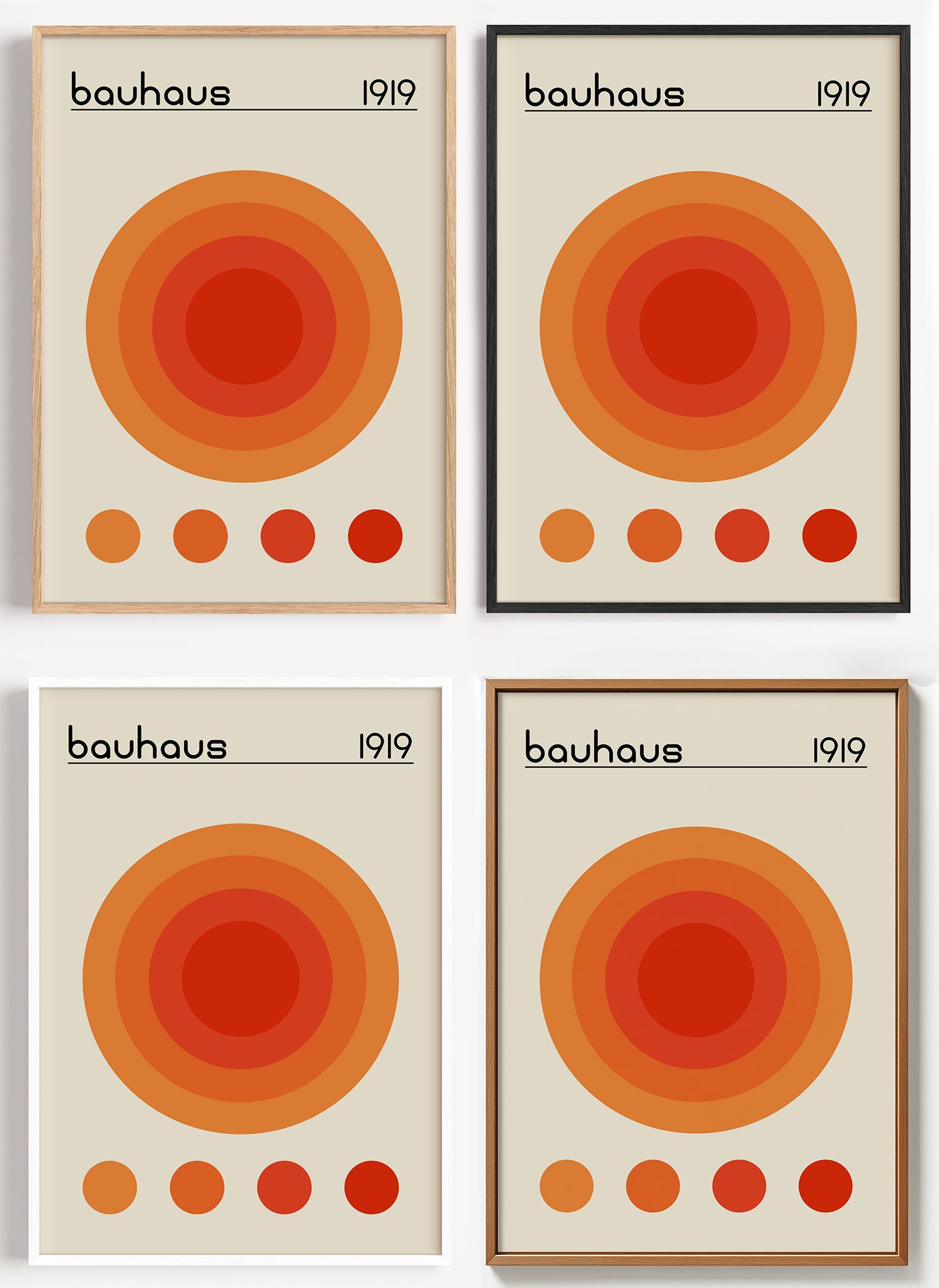 Bauhaus Poster Farbenlehre Orange als Wandbild auf Papier oder Leinwand