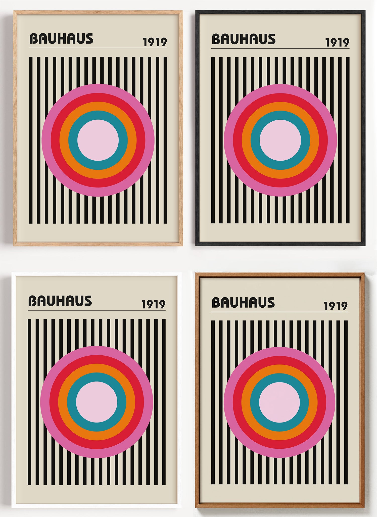 Bauhaus Poster Farbspektrum als Wandbild auf Papier oder Leinwand
