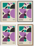 Bauhaus Poster Flächenkomposition als Wandbild auf Papier oder Leinwand