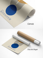 Bauhaus 1919 Form folgt Funktion Poster auf Canvas und Fine-Art-Papier im Materialvergleich