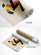 Bauhaus 1919 Laufender Mann Poster auf Canvas und Fine-Art-Papier im Materialvergleich