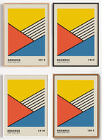 Bauhaus Poster Primärfarben als Wandbild auf Papier oder Leinwand