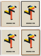 Bauhaus Poster Running Man als Wandbild auf Papier oder Leinwand