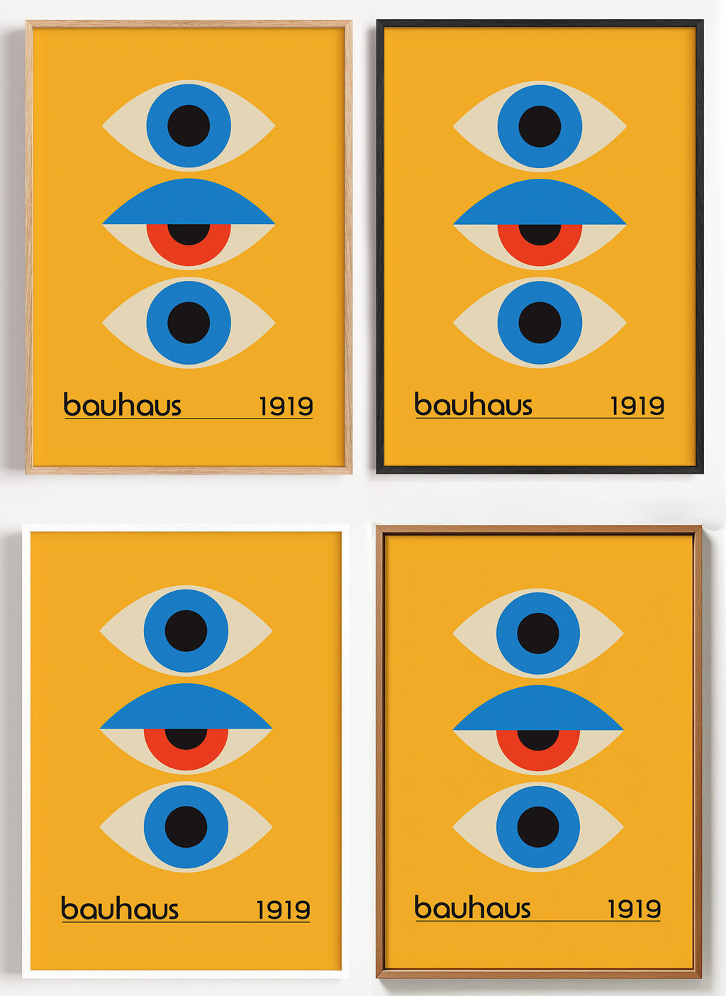 Bauhaus Poster 1919 als Wandbild auf Papier oder Leinwand