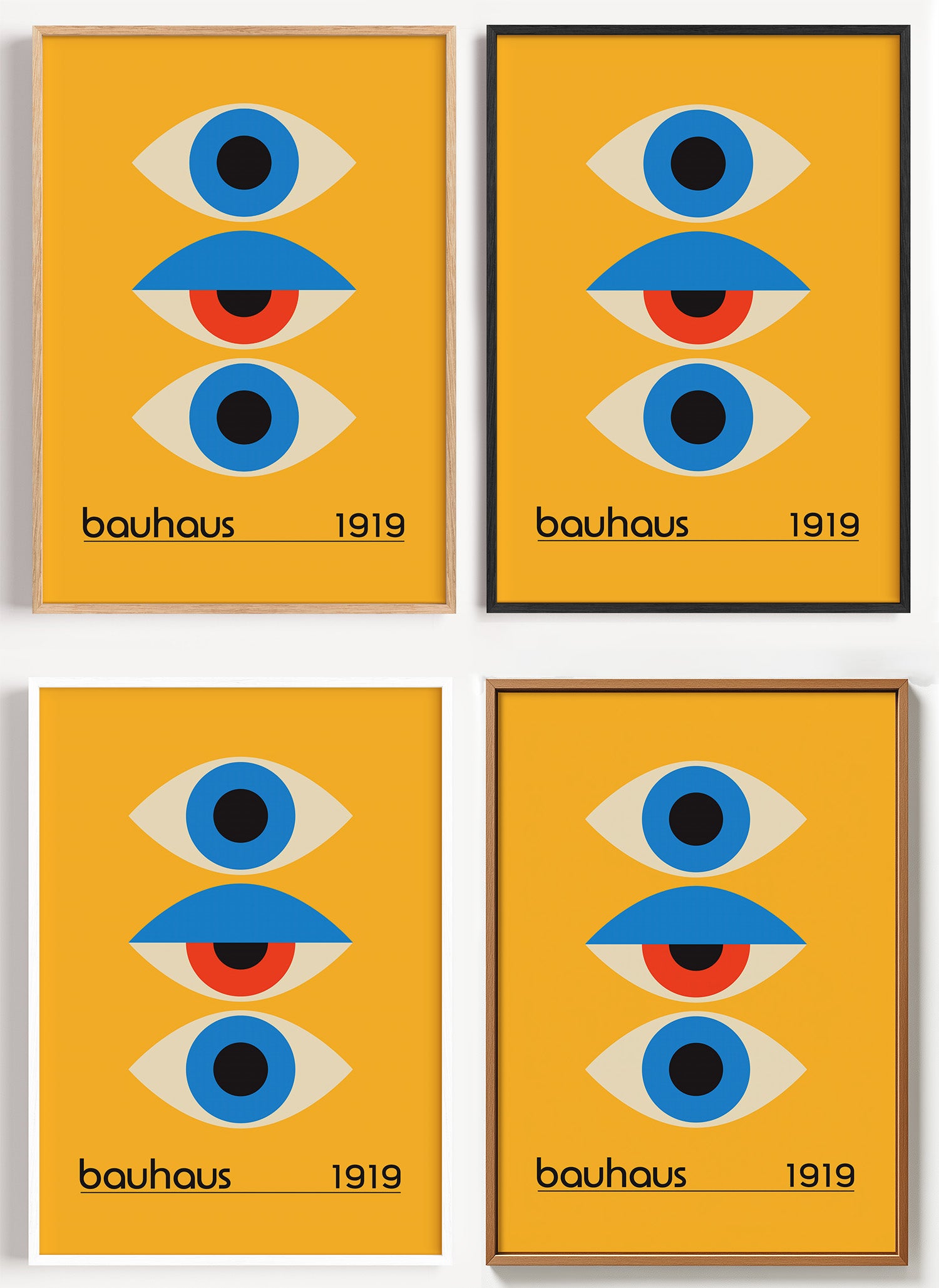 Bauhaus Poster 1919 als Wandbild auf Papier oder Leinwand