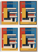 Bauhaus Architektur Poster als Wandbild auf Papier oder Leinwand