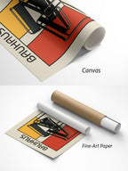 Bauhaus Design Poster gerahmt im Wohnzimmer