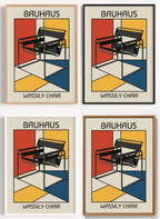Bauhaus Wassily-Stuhl Design Poster auf Canvas und Fine-Art-Papier im Materialvergleich