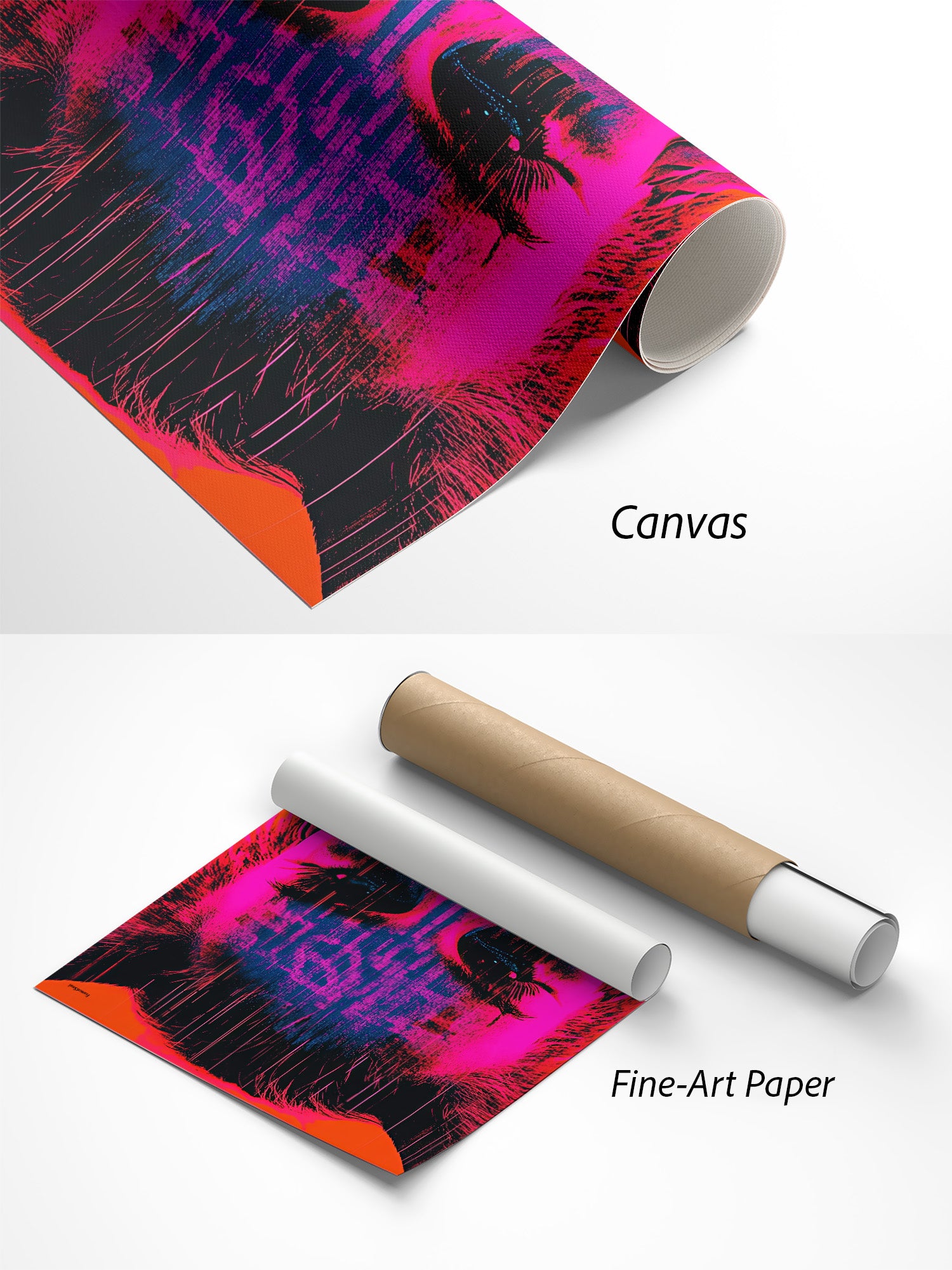 Berghain Berlin Techno Poster auf Canvas und Fine-Art-Papier im Materialvergleich