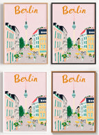 Berliner Kiezleben Berlin Poster als Wandbild auf Papier oder Leinwand