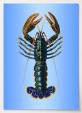 Maritimes Küchen Poster mit blauem Hummer