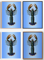 Hummer Poster maritim als Wandbild auf Papier oder Leinwand
