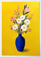 Blumen Poster mit sonnendurchflutetem Strauß in goldenem Licht