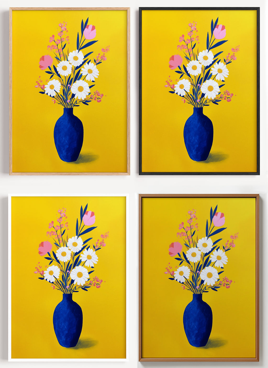 Blumen Poster Kunstdruck als Wandbild auf Papier oder Leinwand