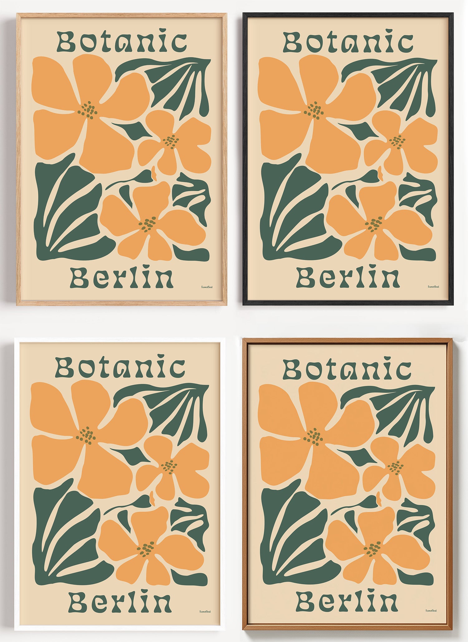Botanisches Berlin Poster als Wandbild auf Papier oder Leinwand