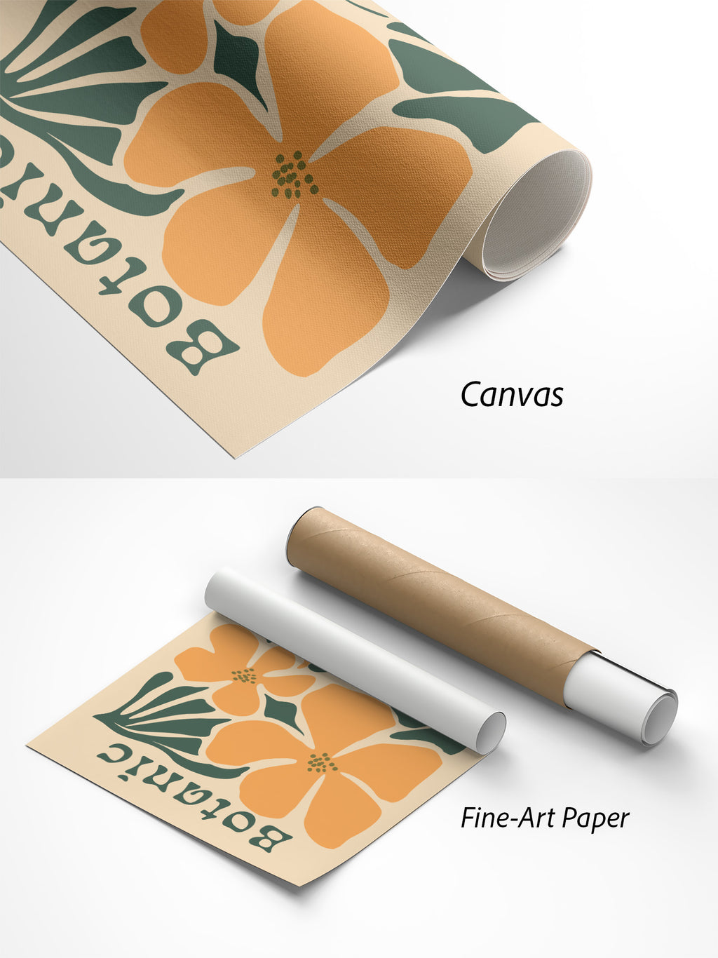 Botanisches Berlin Poster auf Canvas und Fine-Art-Papier im Materialvergleich