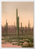 Botanisches Poster mit Saguaro-Kaktus aus der Arizona-Wüste