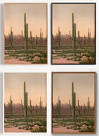 Botanisches Kaktus Poster als Wandbild auf Papier oder Leinwand