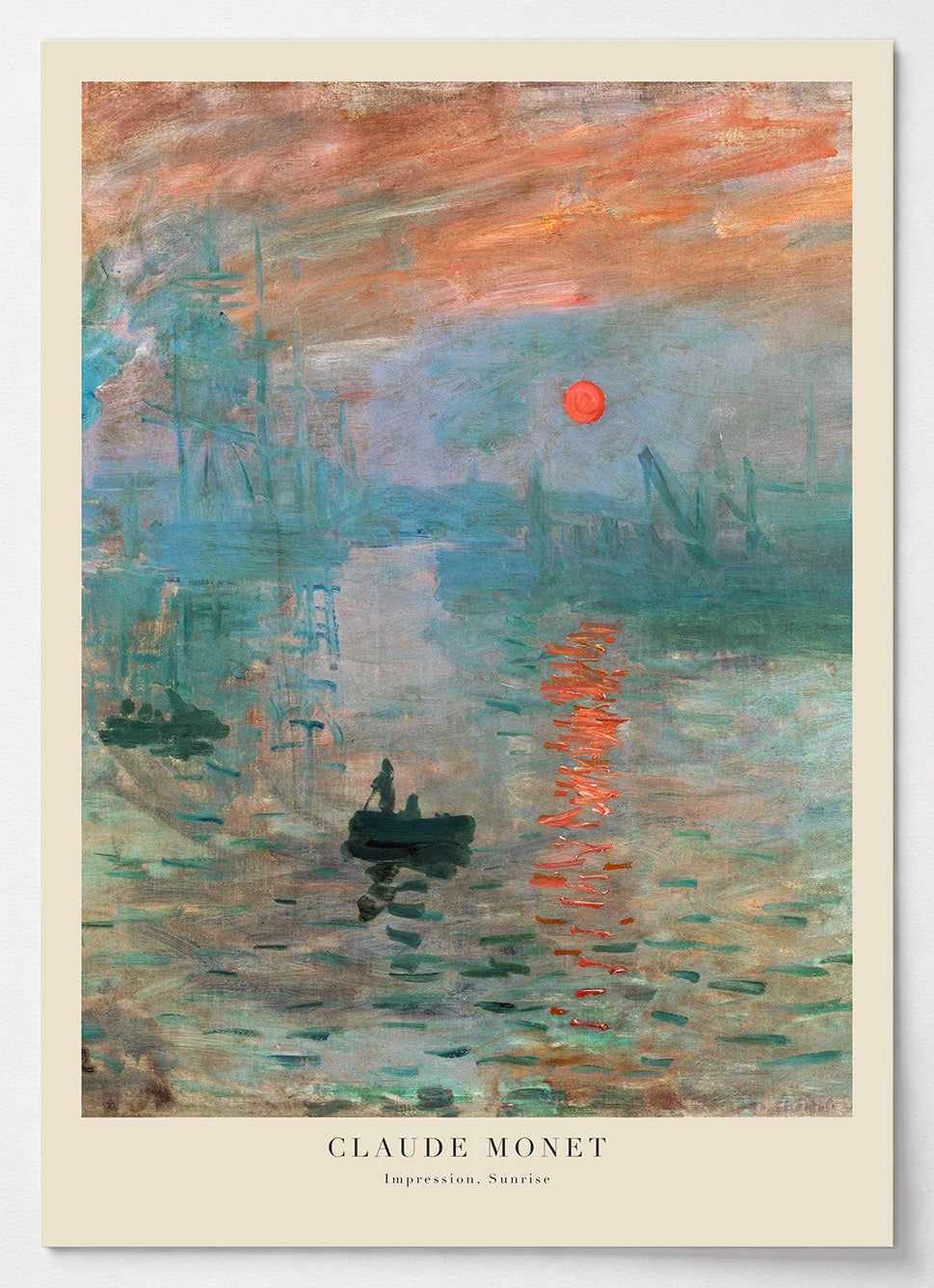 Claude Monet Poster Impression Sunrise mit Hafen im Morgenrot