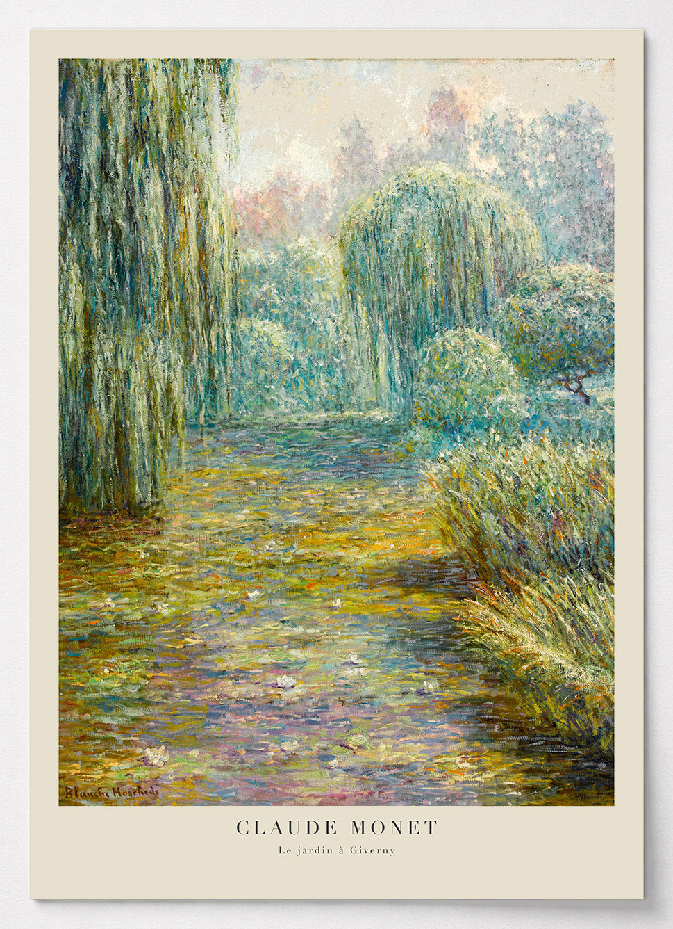 Claude Monet Poster mit impressionistischem Garten in Giverny