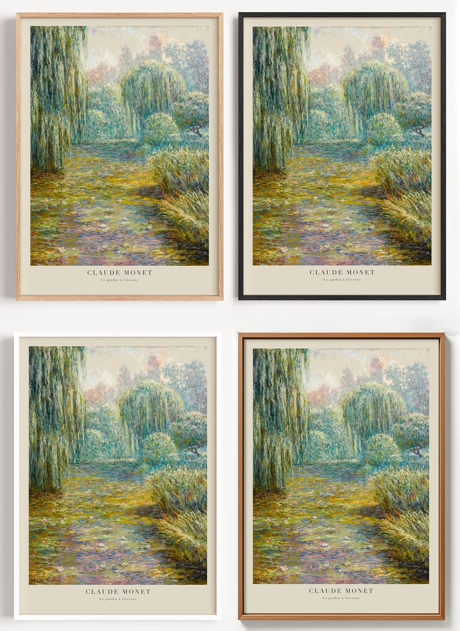Monet Poster Giverny als Wandbild auf Papier oder Leinwand
