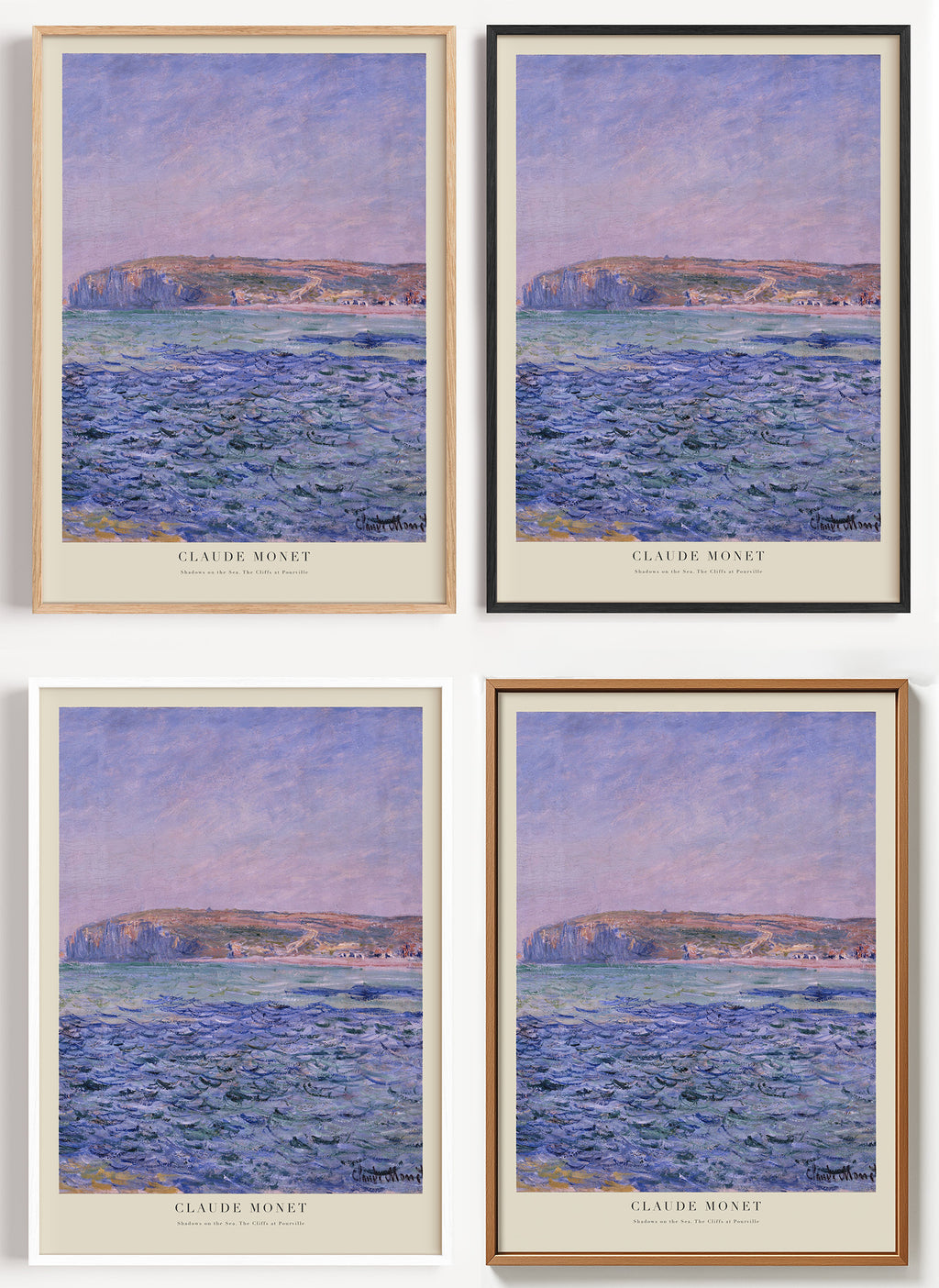 Claude Monet Poster Klippen bei Pourville als Wandbild auf Papier oder Leinwand
