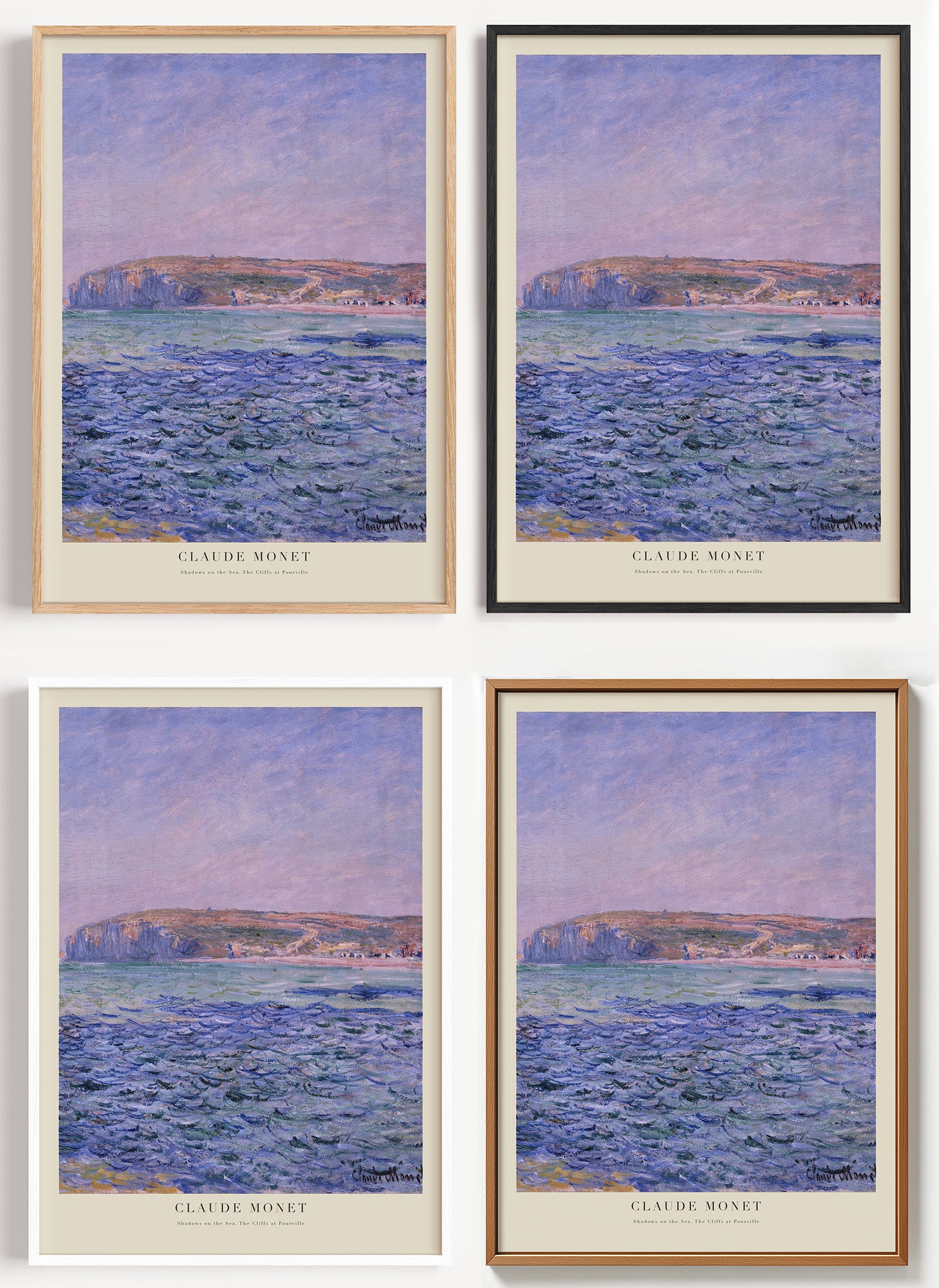 Claude Monet Poster Klippen bei Pourville als Wandbild auf Papier oder Leinwand