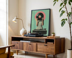 Schallplatten Poster gerahmt im Musikzimmer