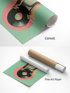 Die verlorene Schallplatte Schallplatten Poster auf Canvas und Fine-Art-Papier im Materialvergleich