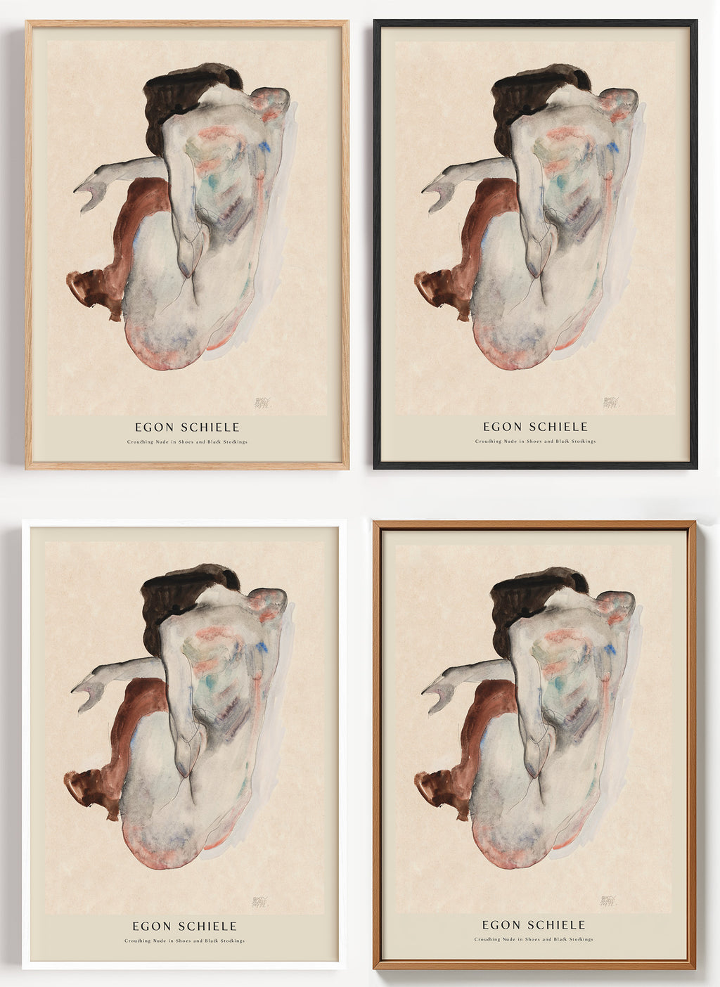 Egon Schiele Aktzeichnung Poster als Wandbild auf Papier oder Leinwand