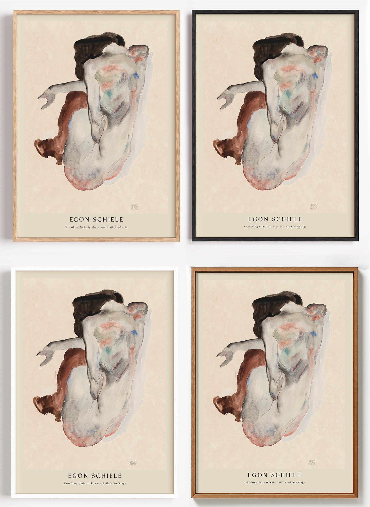 Egon Schiele Aktzeichnung Poster als Wandbild auf Papier oder Leinwand