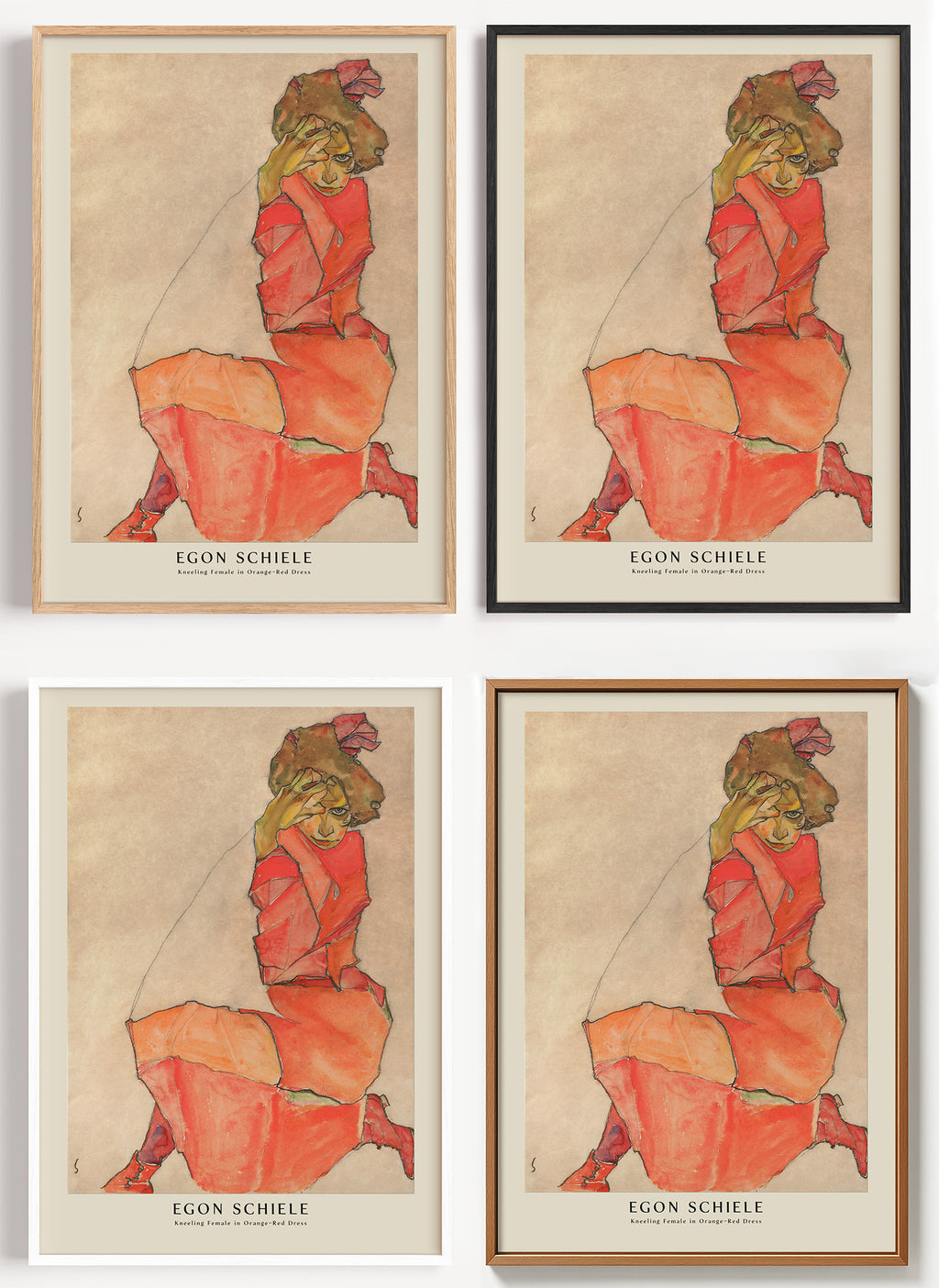 Egon Schiele Poster als Wandbild auf Papier oder Leinwand