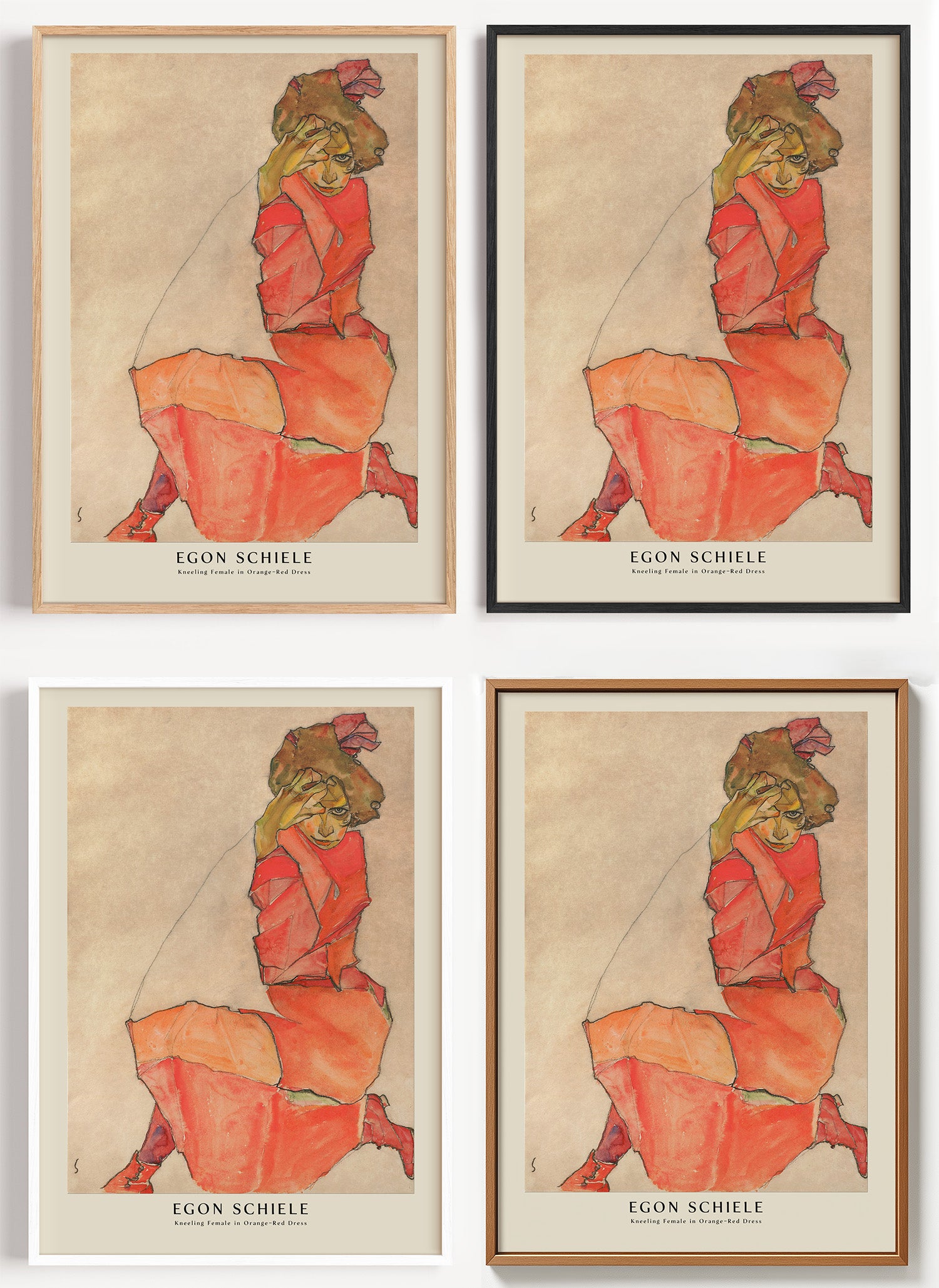 Egon Schiele Poster als Wandbild auf Papier oder Leinwand