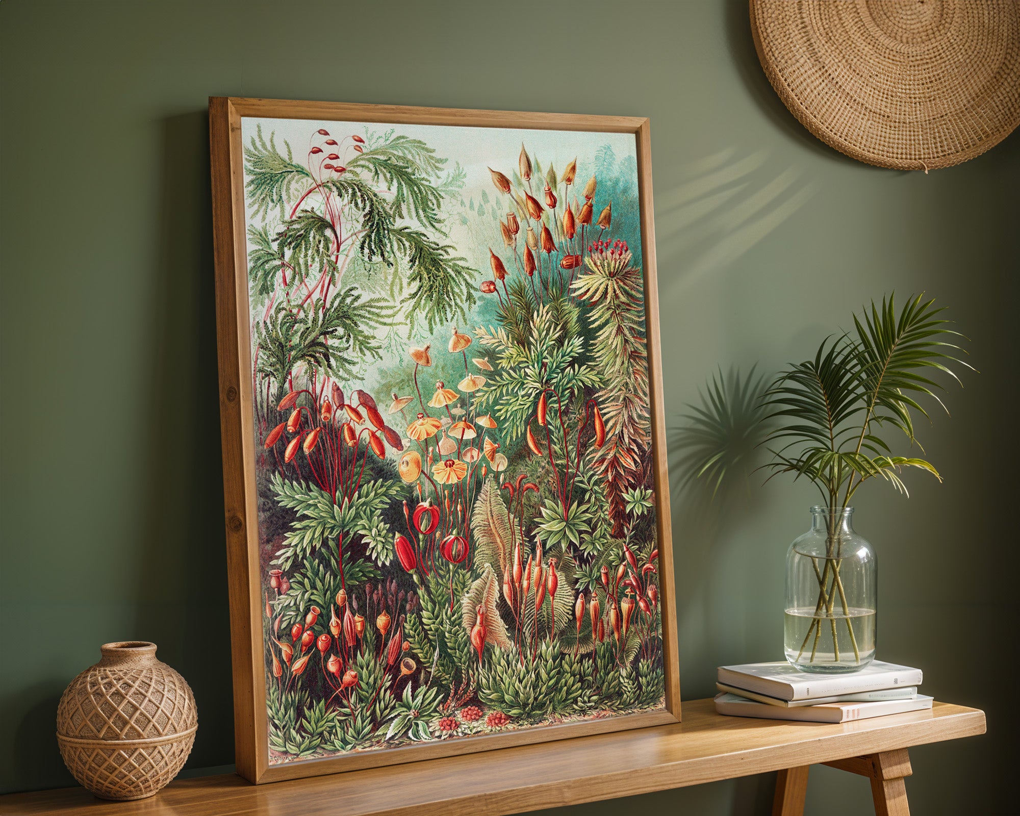 Ernst Haeckel Poster gerahmt im Wohnzimmer