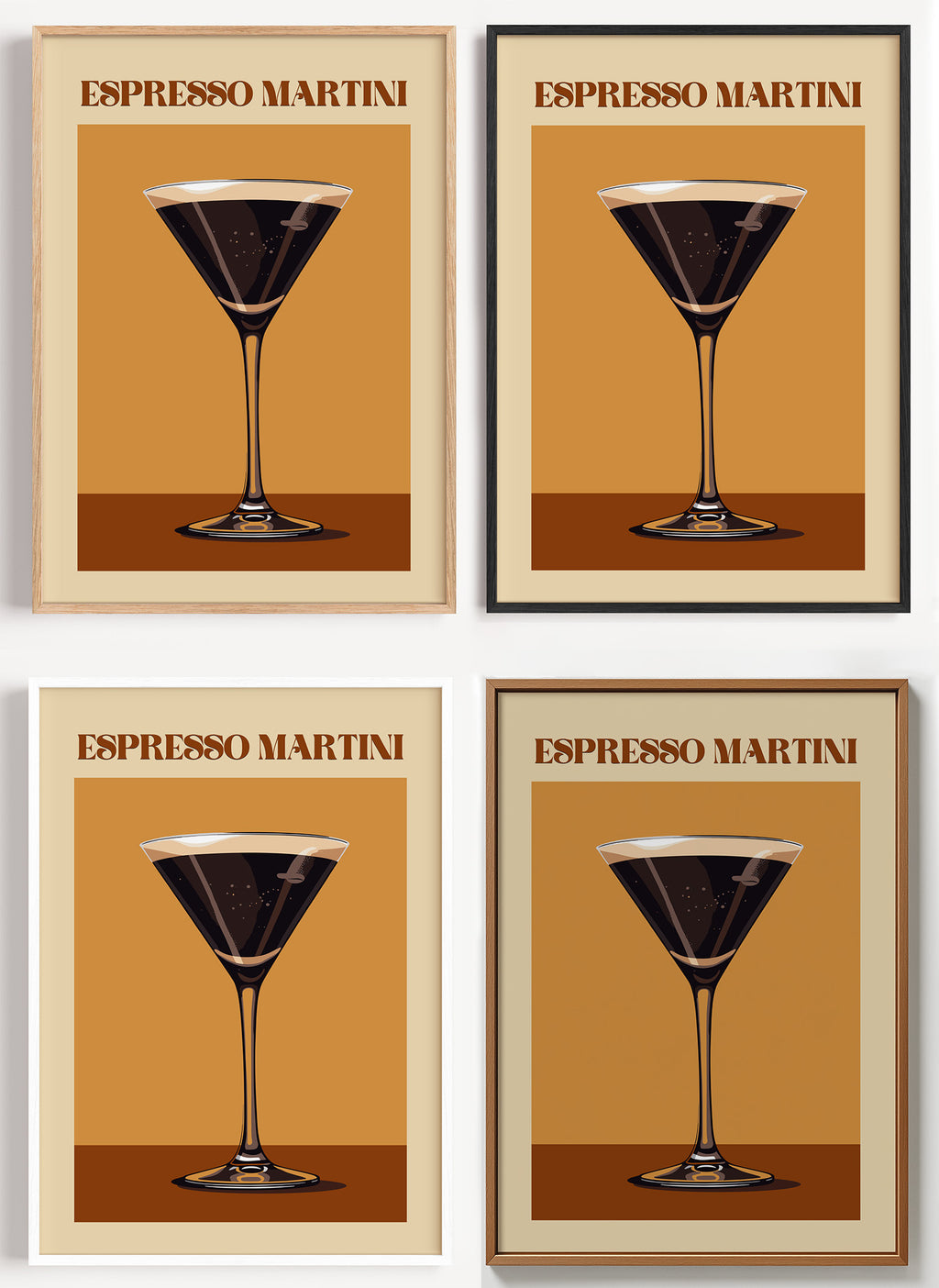 Espresso Martini Poster als Wandbild auf Papier oder Leinwand