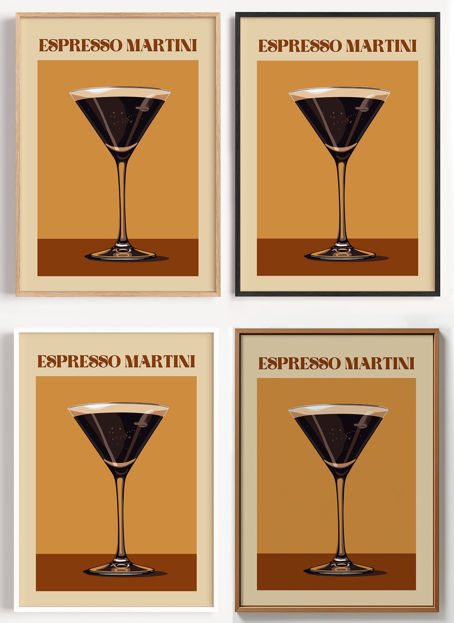 Espresso Martini Poster als Wandbild auf Papier oder Leinwand