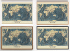 Meereskarte Poster Vintage als Wandbild auf Papier oder Leinwand