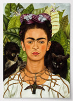 Frida Kahlo Poster Selbstporträt mit Dornenhalsband und Kolibri