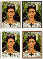 Frida Kahlo Poster Selbstporträt als Wandbild auf Papier oder Leinwand